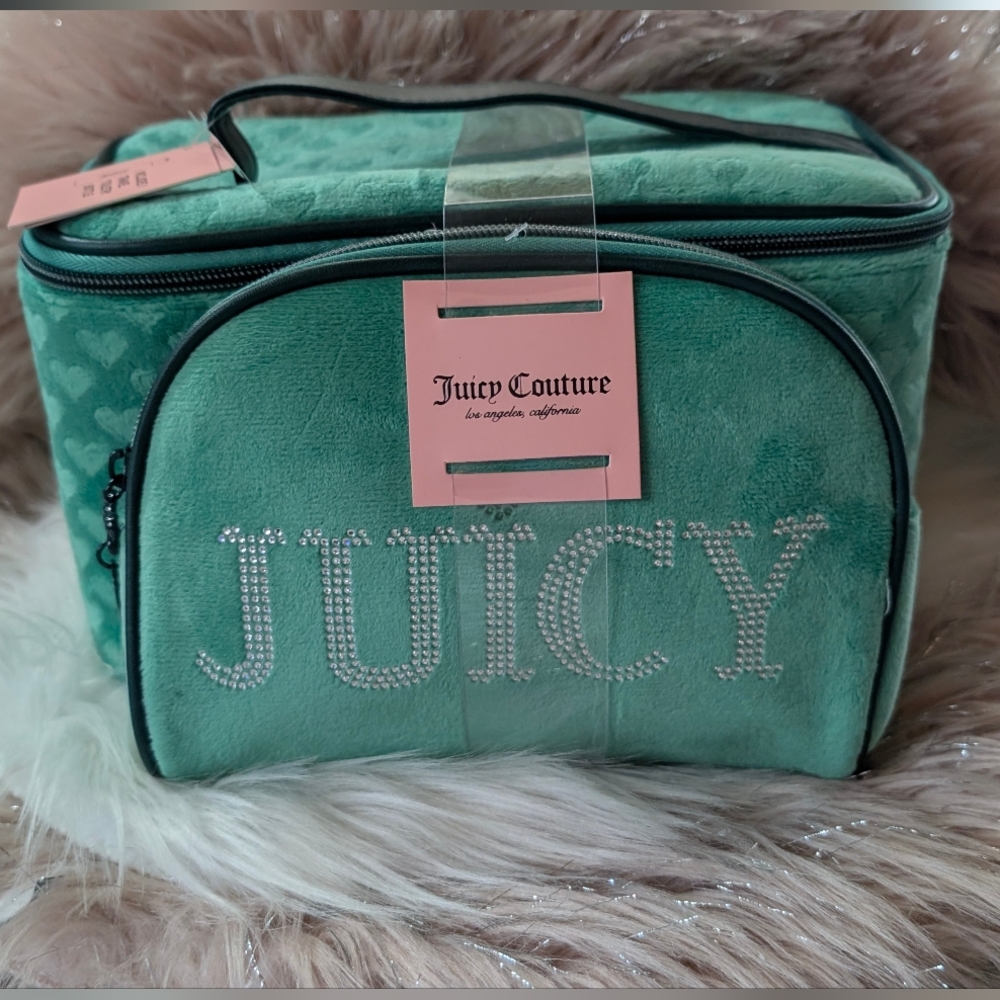 Juicy Couture Green Cosmetic Bag Set